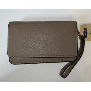 Cellphone Crossbody Purse Brown Wristlet Wallet Carrying Case New